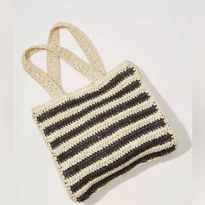 NEW WITH TAGS, LOFT woven straw tote.